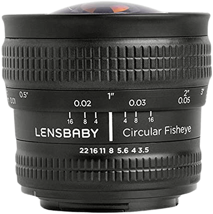 Lente olho de peixe circular 5,8 mm f/3,5 Lensbaby