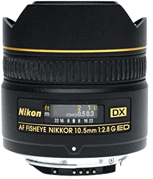 Nikon AF DX Fisheye-NIKKOR 10.5mm f/2.8G ED レンズ