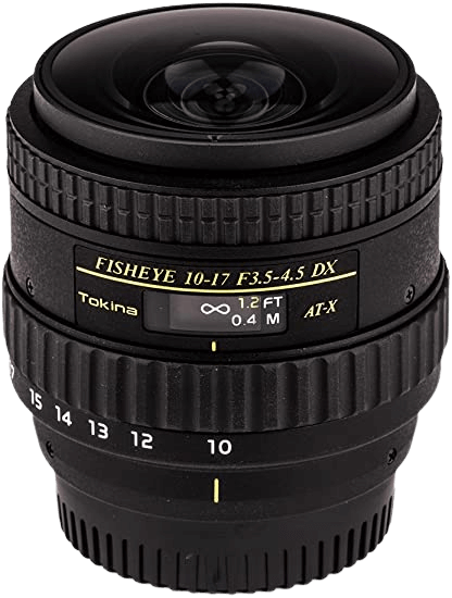 Tokina ATXAF107DXNHN 10-17mm f/3.5-4.5 AF DX NH Fisheye Lens For Nikon