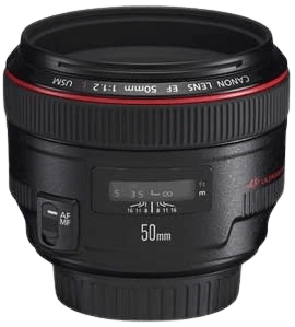 Canon EF 50mm f1.2 L Product Photo