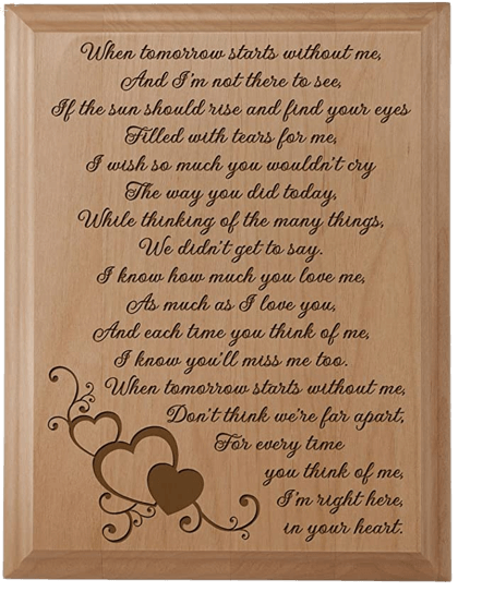 Placa de madera Kate Posh "Una carta del cielo"