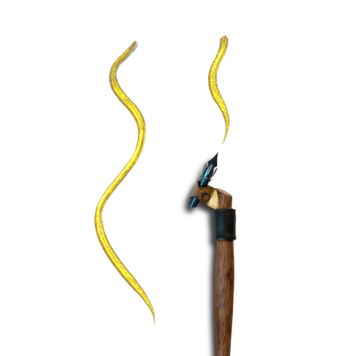 Pennello per calligrafia con punta a punta in oro 24 carati #25