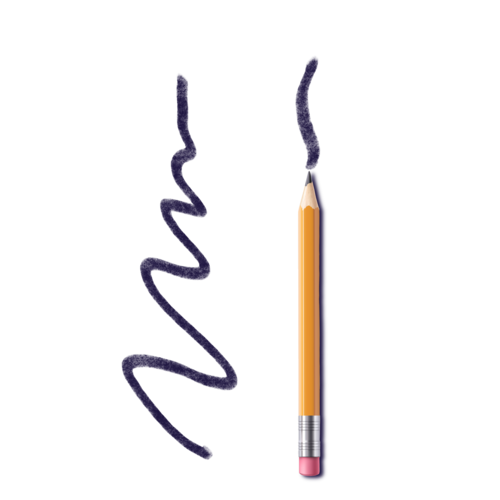 8B flacher dunkler Bleistiftpinsel #16