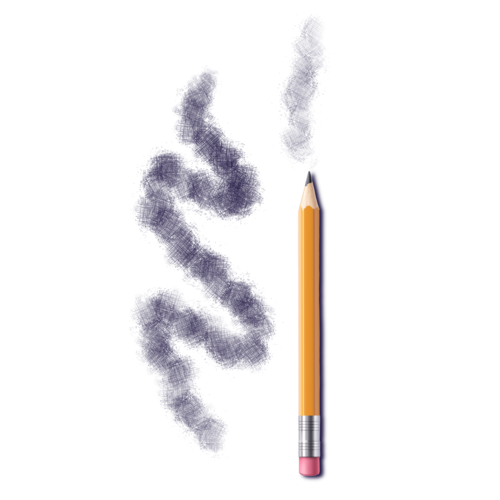 Pincel de lápis de hachura fina #27