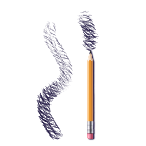 Pincel de lápis leve texturizado para hachura de linhas grossas #36