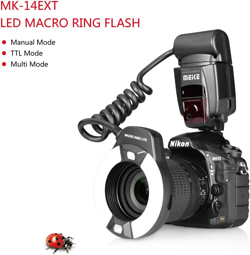 MEIKE MK-14EXT-N I-TTL Macro Ring Flash Foto del prodotto 3