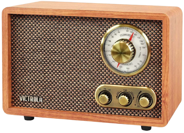 レトロな木製ラジオの製品写真