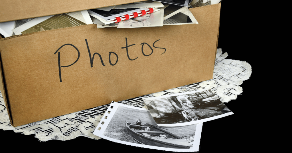photo organizer box